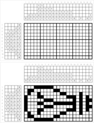 Fototapeta premium Bulb Icon Nonogram Pixel Art M_2203001