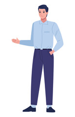 elegant businessman standing