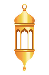 golden arabic lantern decoration