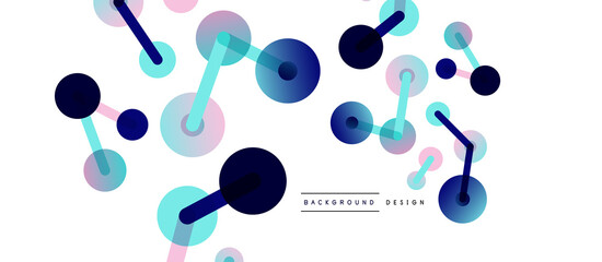 Network concept abstract background. Dots connection. Big data idea. Business template for wallpaper, banner, background or landing