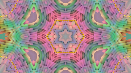 Abstract multicolored textural symmetrical background kaleidoscope.