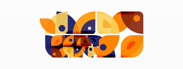 Lines, squares, circles and triangles. Geometric abstract background for wallpaper, banner, background, presentation or landing page