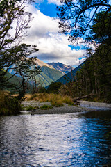 Mountain scenery in New Zealand