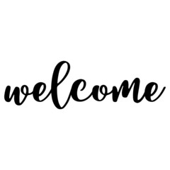 Welcome lettering title.
