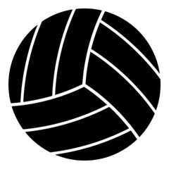 Naklejka premium Volleyball, sport ball silhouette isolated