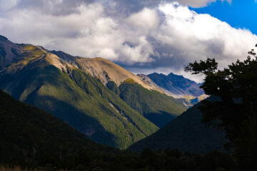 Fototapeta premium Mountain scenery in New Zealand