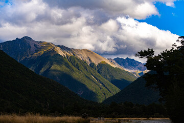 Obraz premium Mountain scenery in New Zealand