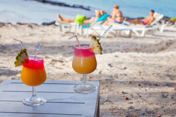 cocktails sur plage 