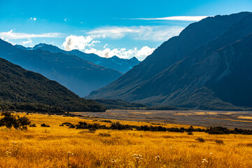 Mountain scenery in New Zealand