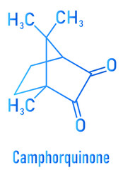 Camphorquinone visible-light photoinitiator molecule. Skeletal formula.