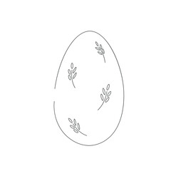 Easter egg on white background, vector illustration