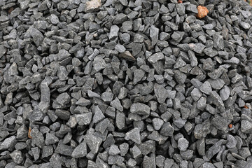 Grey granite gravel background for mix concrete in construction industrial	
