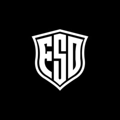 FSO letter logo design with black background in illustrator, vector logo modern alphabet font overlap style. calligraphy designs for logo, Poster, Invitation, etc.