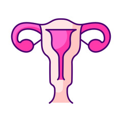 uterus. Color icon for web design