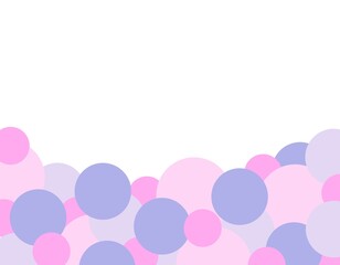 たくさんの丸でできた背景素材　フレームイラスト