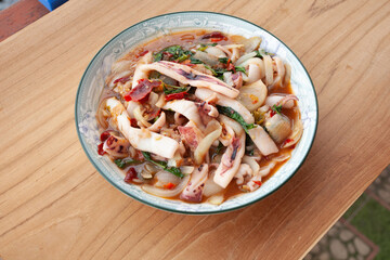 Stir Fried Squid with Basil