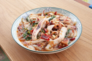 Stir Fried Squid with Basil