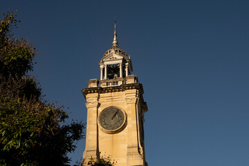 Clock tower with bells in the top cupola in the old heritage listed post office in Rockhampton,...