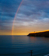 Rainbow over the ocean