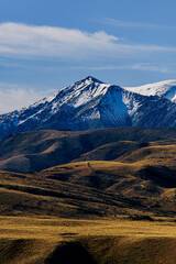 Remote mountain landscape in New Zealand