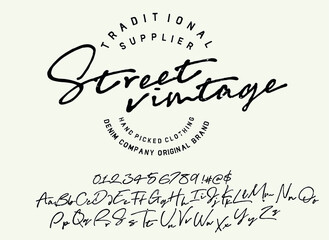  Vintage Brush Script Modern Alphabet. Retro Typeface. Letters.Vector Alphabet. Exclusive Custom Letters.Vector illustration.