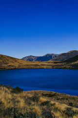 Fototapeta na wymiar Remote mountain landscape in New Zealand