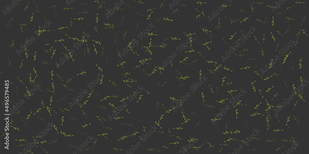 Aufkleber abstract neon green random short lines in dark background - design, pattern in editable vector forma