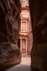 Carved mountain at Petra, Jordan