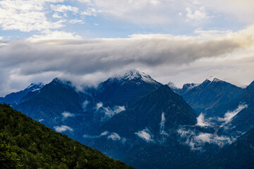 Dramatic moody mountains