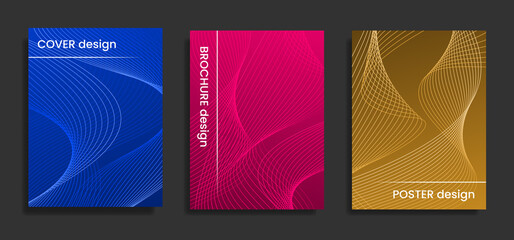 Modern brochure design templates. Abstract vector background with guilloche curves. Poster, brochure, trendy fashion design.