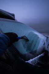 Frozen windshield