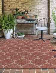 Modern geometry outdoor area rug textile.