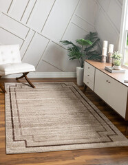 Modern geometry living room area rug textile.