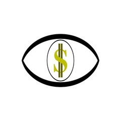 dollar symbol logo vector illustration