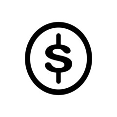 dollar symbol logo vector illustration
