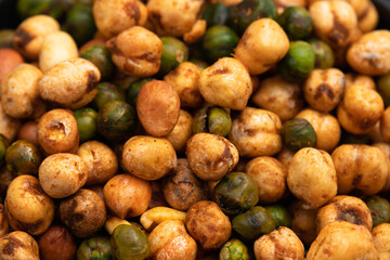 Cocktail Mix Namkeen Mixture Also Called Tedhe Medhe Chakhna Made Of Mixed Nuts Like Kabuli Chana Mungfali Hara Matar Kabli Channa And Moongfali Badam