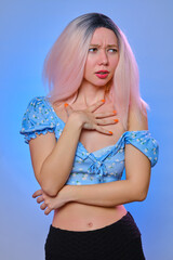 Fototapeta premium girl in wig
