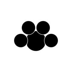 dog footprint logo vektor template