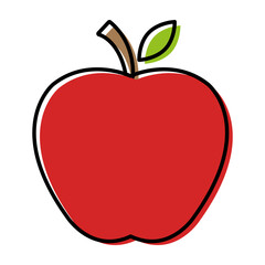 Apple icon, healthy raw symbol, foot sweet fruit, vector illustration design, eco diet