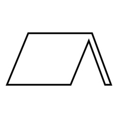 Roofs house silhouette icon, city concept template panorama, landscape vector illustration