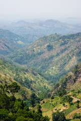 Naklejka premium Tropical mountain landscape in rural Sri Lanka