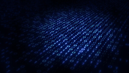 blue binary code soft focus high quality