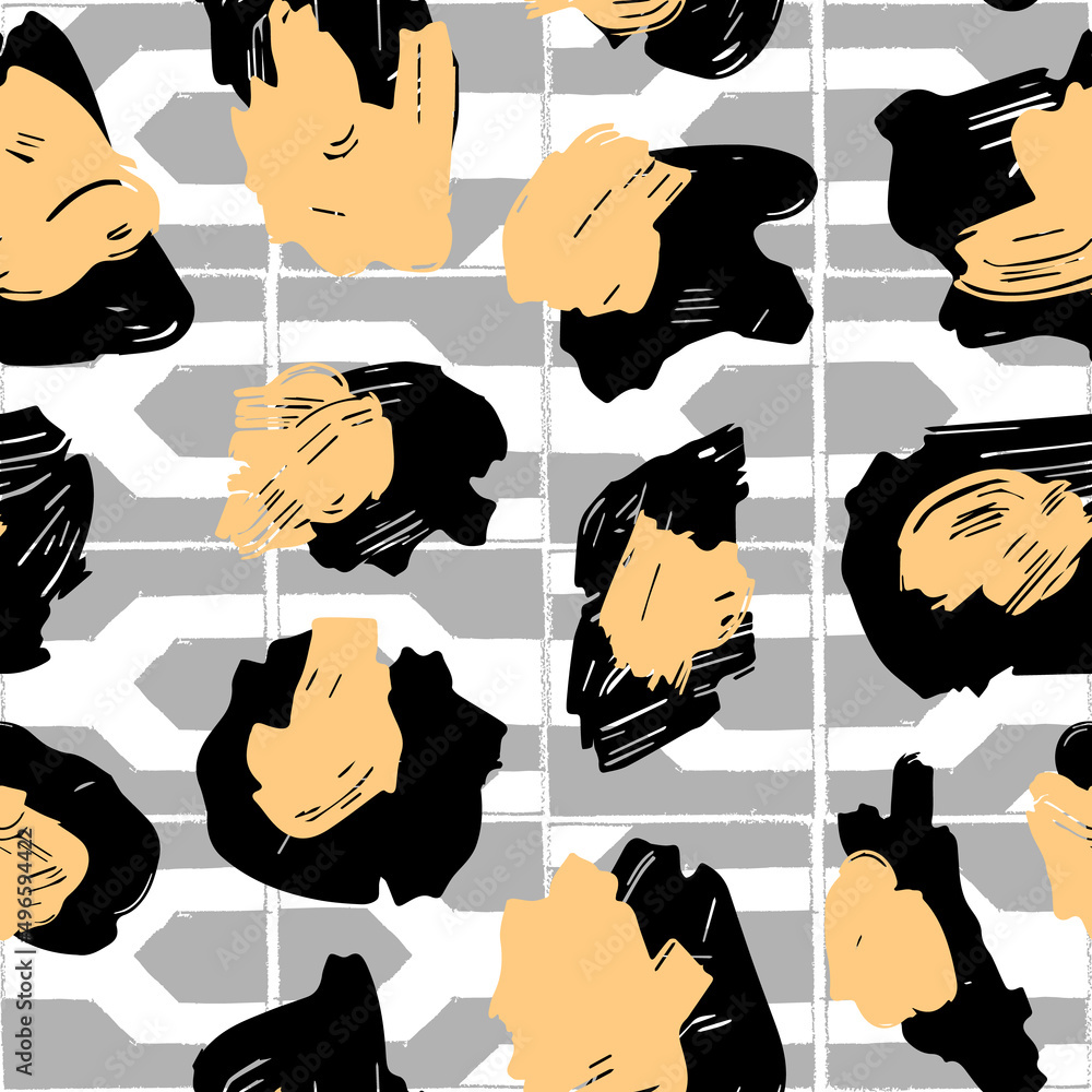 Poster the texture of the leopard spots. leopard pattern for textiles. yellow-black spots on the background