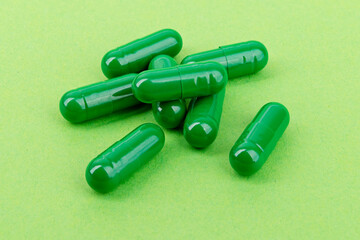 Green medical capsules