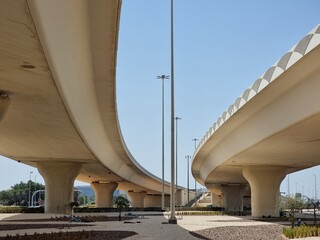 flyover in the city,Abu Dhabi, UAE. 