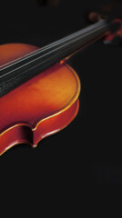 Violin classical on a black background