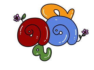 text good look (Thai word) on white background