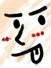 color of face man cartoon