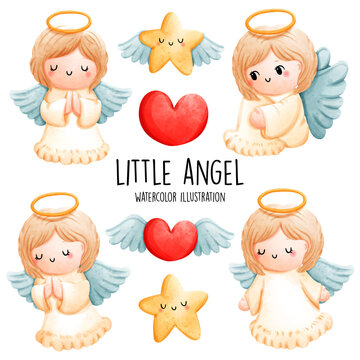 cute little angel vector illustration