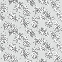 Vector seamless half-drop pattern, with leaves 